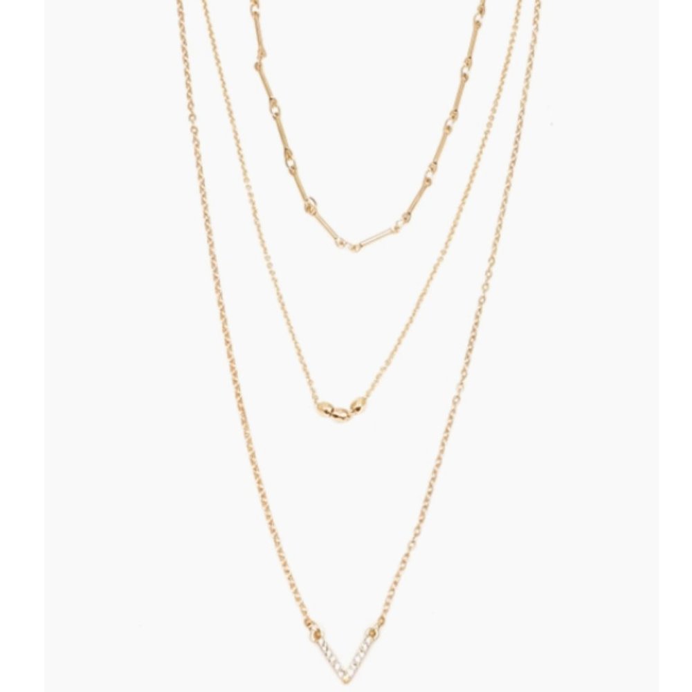 THE LUXE HAVEN Kendra Gold 3Pc Necklace Set